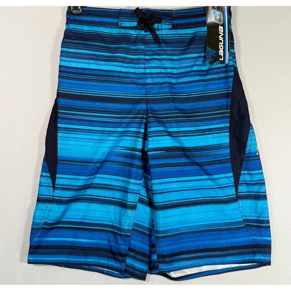Laguna Men's Swim Trunks Bathing Suit 29x13.5in Blue Swimwear Shorts Mesh Lined‎